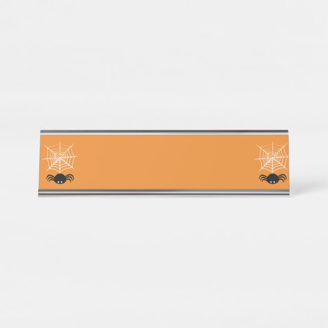 Halloween Spider Web  Desk Name Plate (Front)