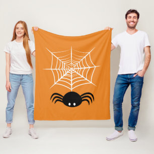 Halloween Spider Web  Fleece Blanket