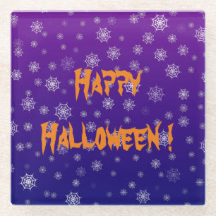 Halloween Spider Web Glass Coaster