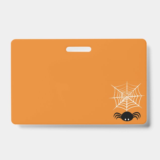 Halloween Spider Web ID Badge (Front)