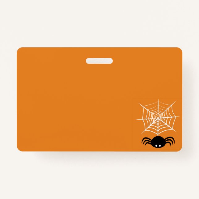Halloween Spider Web ID Badge (Front)