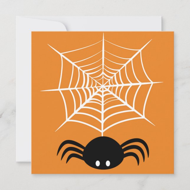 Halloween Spider Web  Invitation (Front)