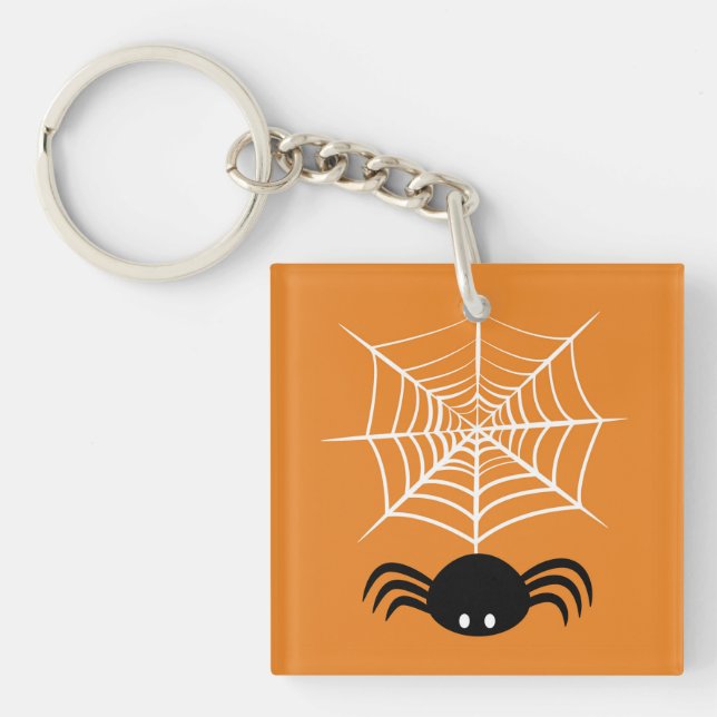 Halloween Spider Web  Key Ring (Front)