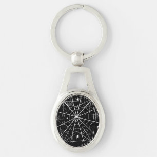 Halloween Spider Web Key Ring