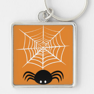 Halloween Spider Web Key Ring