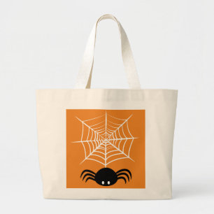 Halloween Spider Web  Large Tote Bag