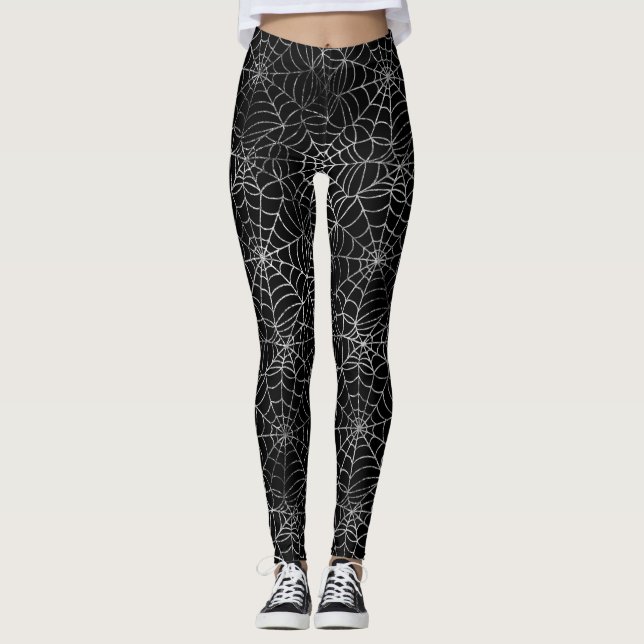 Halloween Spider Web Leggings (Front)