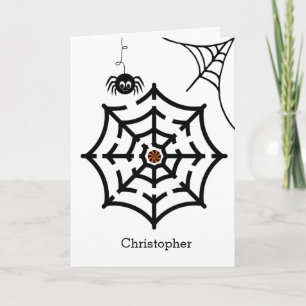 Halloween Spider Web Maze Activity for Kids Card