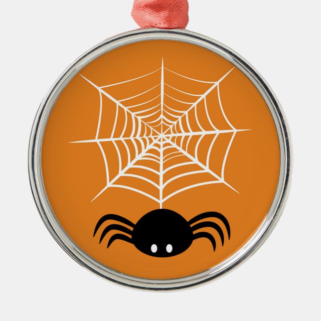 Halloween Spider Web  Metal Tree Decoration (Front)