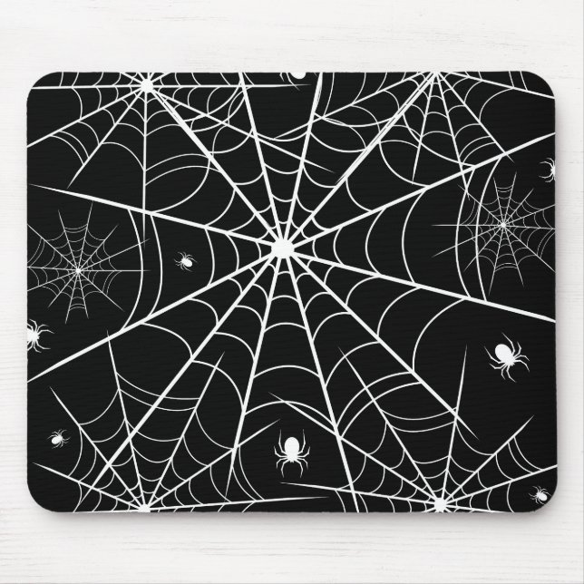 Halloween Spider Web Mouse Mat (Front)