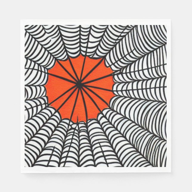 Halloween Spider Web Napkin (Front)