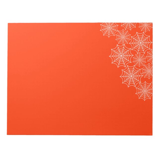 Halloween Spider Web Notepad (Front)