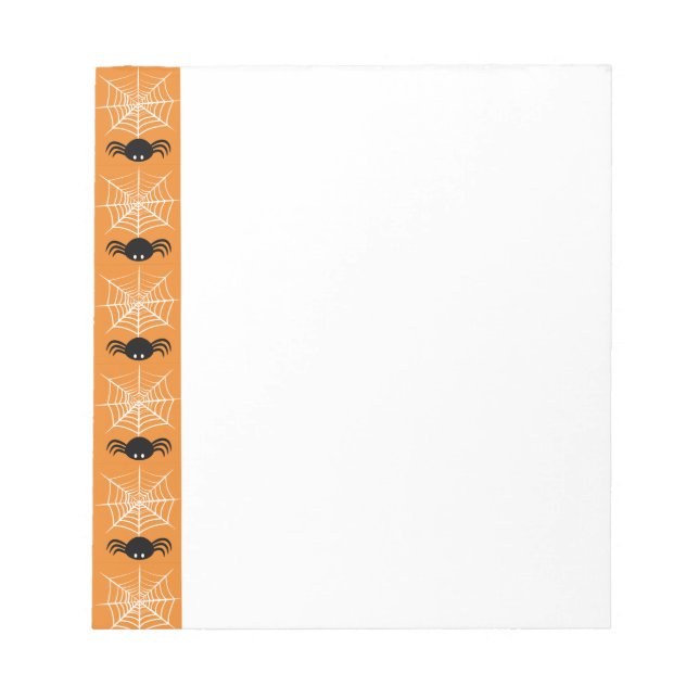 Halloween Spider Web Notepad (Front)