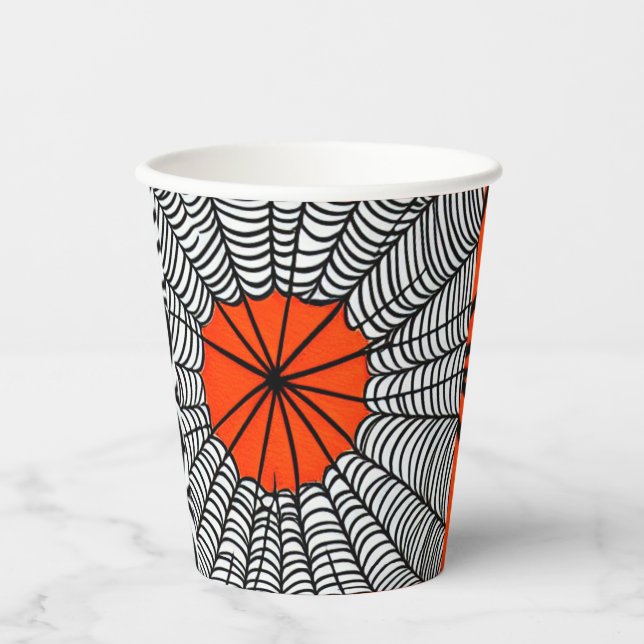 Halloween Spider Web Paper Cups (Front)