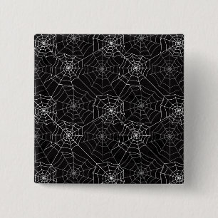 Halloween Spider Web Pattern Button