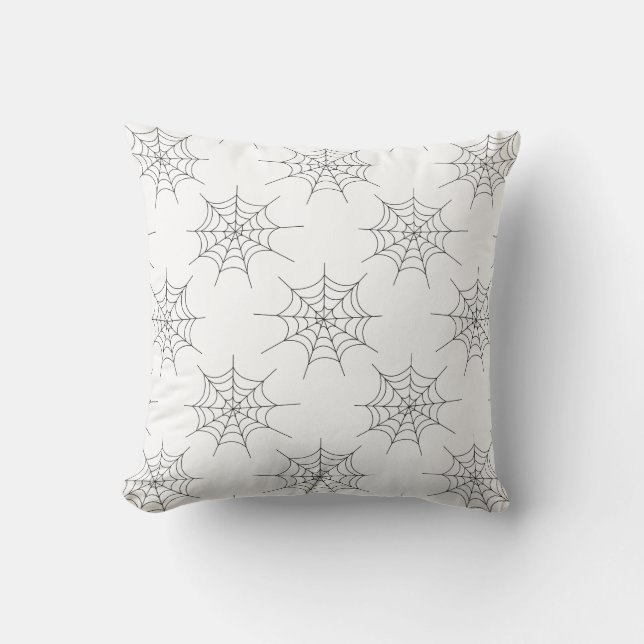 Halloween Spider Web Pattern Pillow (Front)