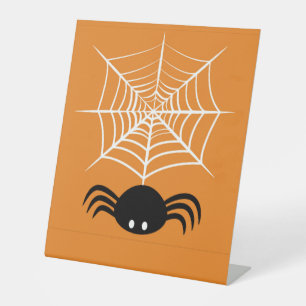 Halloween Spider Web Pedestal Sign