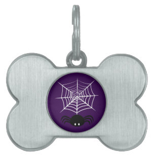 Halloween Spider Web Pet ID Tag