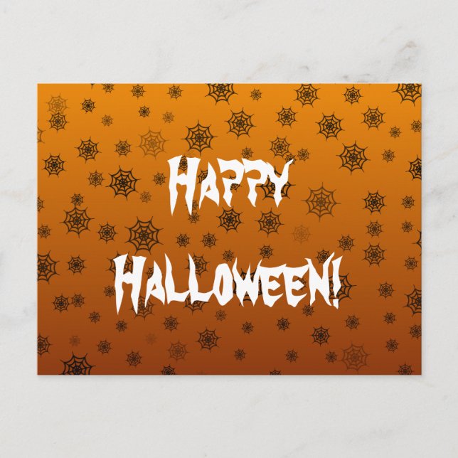 Halloween Spider Web Postcard (Front)