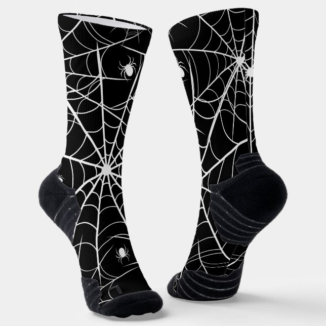 Halloween Spider Web Socks (Angled)