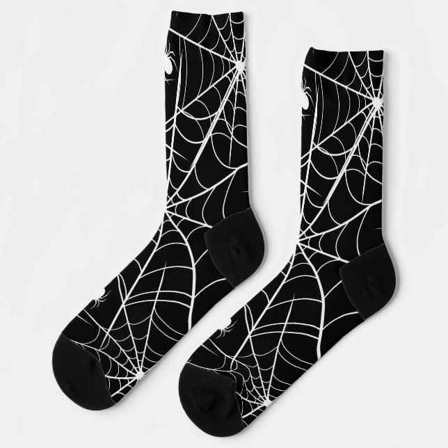 Halloween Spider Web Socks (Left)