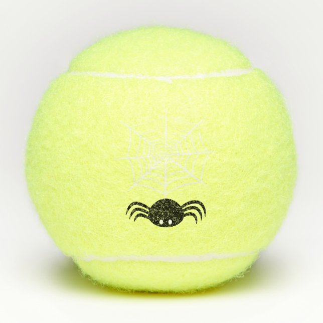 Halloween Spider Web  Tennis Balls (Front)