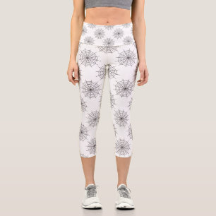 Halloween, Spider Web, Trick Or Treat, Boo Capri Leggings