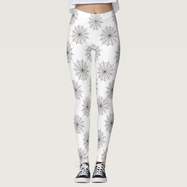 Halloween, Spider Web, Trick Or Treat, Boo Leggings (Front)