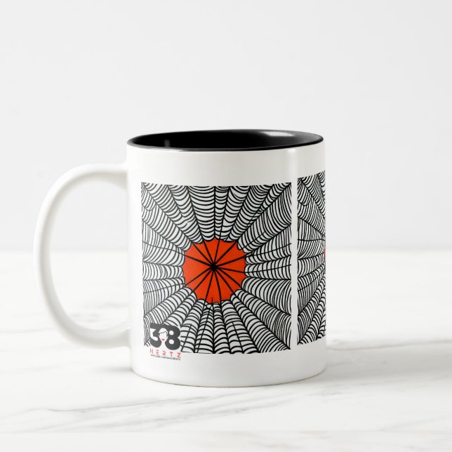 Halloween Spider Web Two-Tone Coffee Mug (Left)