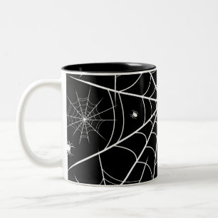 Halloween Spider Web Two-Tone Coffee Mug