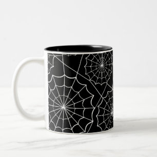 halloween spider web Two-Tone coffee mug