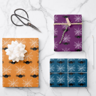 Halloween Spider Web Wrapping Paper Sheet