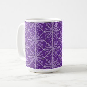 Halloween Spider Webs in Purple and White Coffee Mug