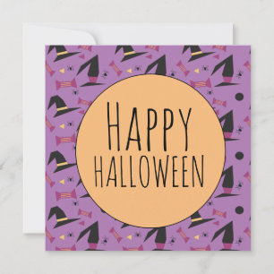 Halloween Spider Witch Hat Candy Purple 