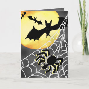 HALLOWEEN SPIDERS & BATS Card