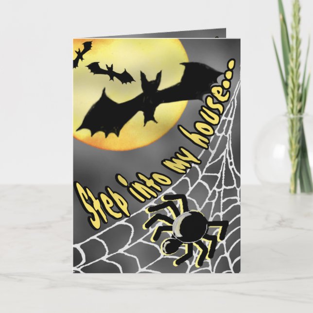 HALLOWEEN SPIDERS & BATS Invitation (Front)