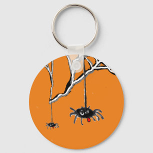 Halloween Spiders Cartoon Keychain