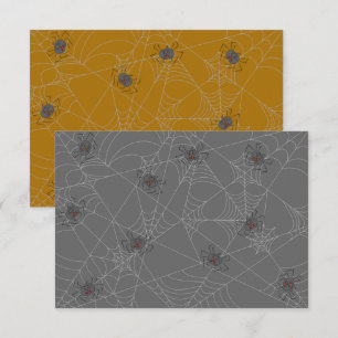 Halloween spiders web and pumpkins  