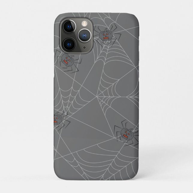 Halloween spiders web and pumpkins    Case-Mate iPhone case (Back)