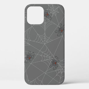 Halloween spiders web and pumpkins iPhone 12 pro case