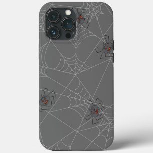 Halloween spiders web and pumpkins    iPhone 13 pro max case