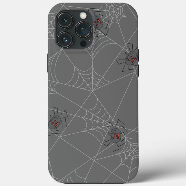 Halloween spiders web and pumpkins    Case-Mate iPhone case (Back)
