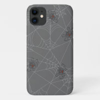 Halloween spiders web and pumpkins