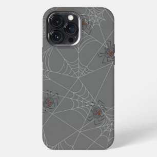 Halloween spiders web and pumpkins iPhone 13 pro max case