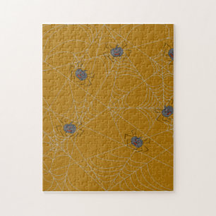Halloween spiders web and pumpkins jigsaw puzzle