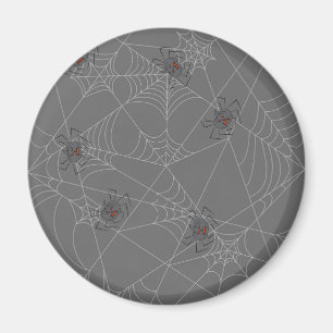 Halloween spiders web and pumpkins magnet