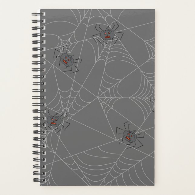 Halloween spiders web and pumpkins    planner (Front)