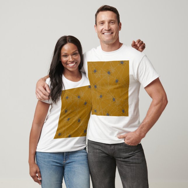 Halloween spiders web and pumpkins T-Shirt (Unisex)