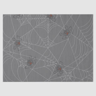 Halloween spiders web and pumpkins tissue paper