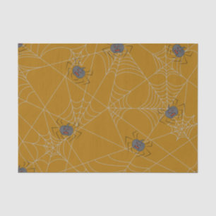 Halloween spiders web and pumpkins  tissue paper